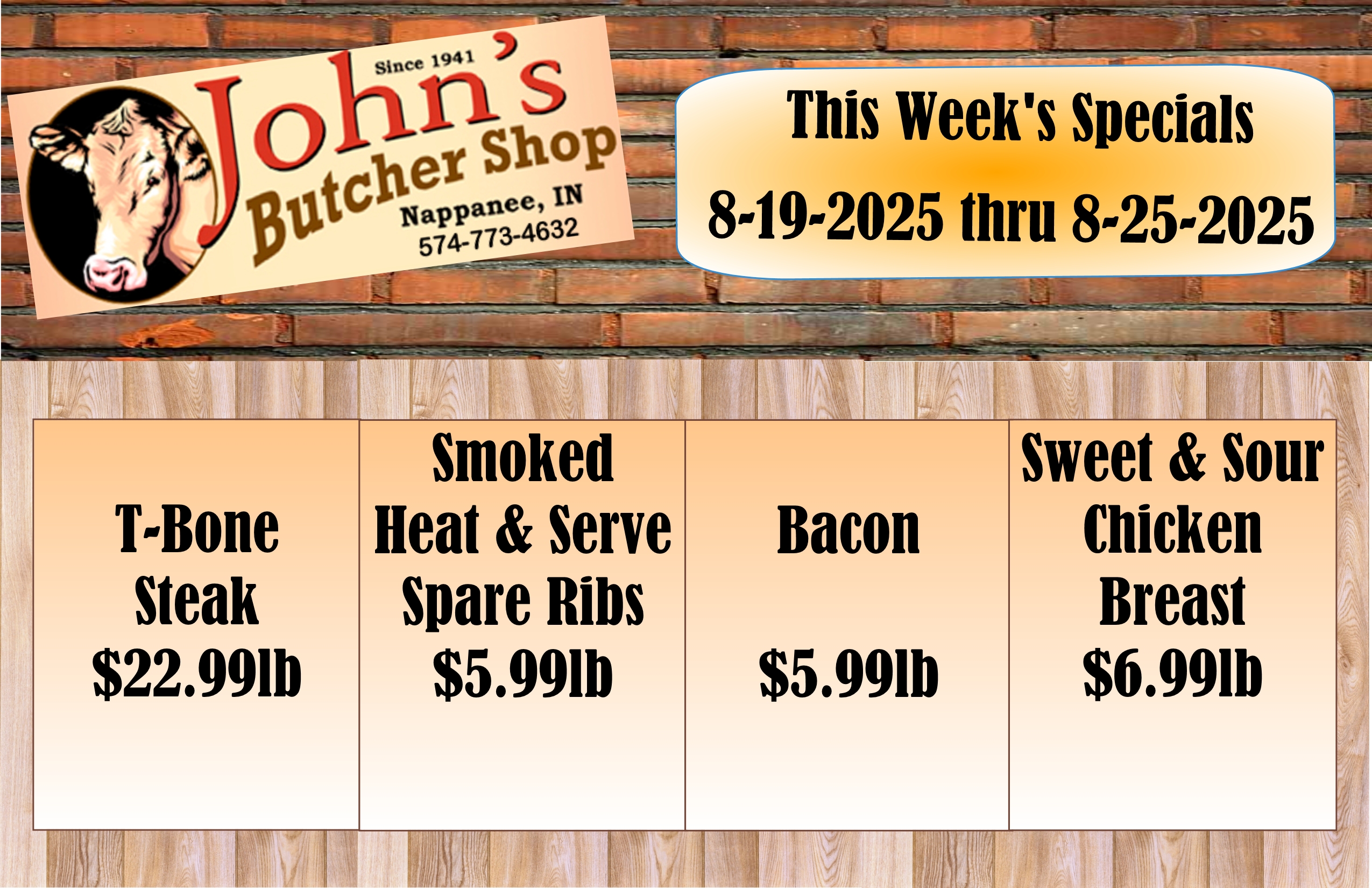 JBS Weekly Special Ad 8-19-25